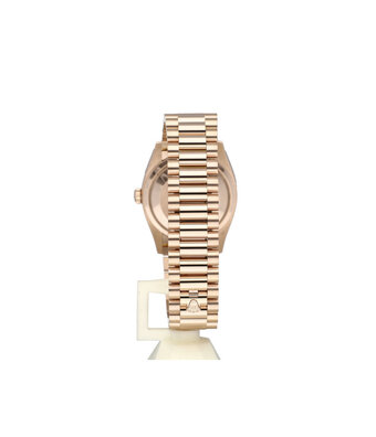 Rolex Day-Date 36 2021 box + papers | rose gold brown Ombre baguette President