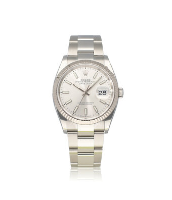 Rolex Datejust 36 2023 box + papers | steel - white gold silver Oyster