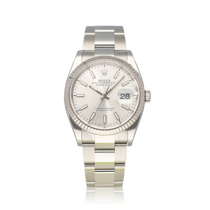 Datejust 36 2023 box + papers | steel - white gold silver Oyster