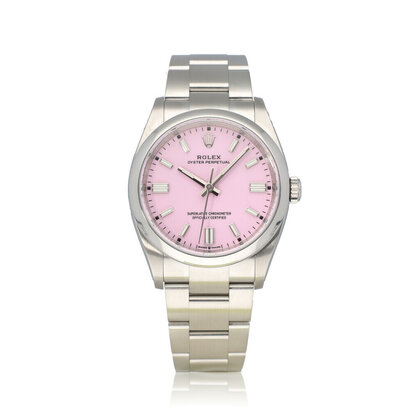 Oyster Perpetual 36 2023 box + papers | candy pink Mew steel domed Oyster