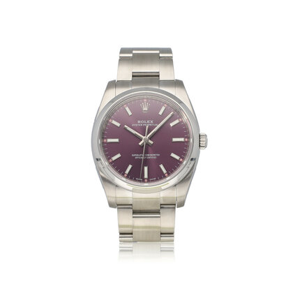 Oyster Perpetual 34 2017 + papers | red grape steel Oyster