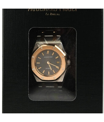 Audemars Piguet Royal Oak   NEW AP SERVICE - 1993 B+P | steel - yellow gold grey dial 1993