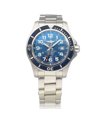 Breitling Superocean  44 NEW BREITLING SERVICE - 2019 B+P | steel blue