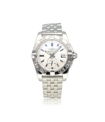 Breitling Galactic  36 BREITING SERVICED - 2014 B+P | steel MOP - pearl