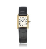 Cartier Tank Louis Cartier Large NEW CARTIER STRAP | yellow gold enamel Paris dial