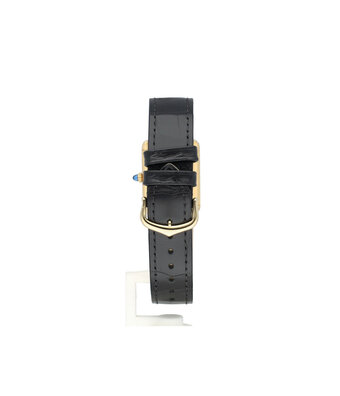 Cartier Tank Louis Cartier Large NEW CARTIER STRAP | yellow gold enamel Paris dial