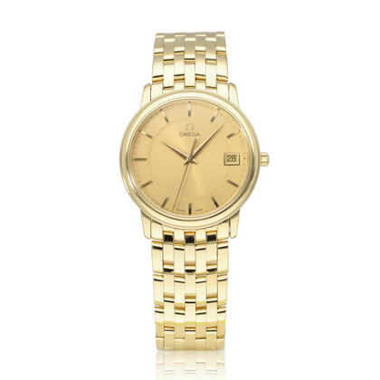 De Ville Prestige 34,4 1999 box + papers | yellow gold champagne