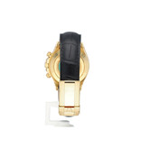 Rolex Daytona  40 yellow gold black dial / black leather P-serial 2002 box + papers