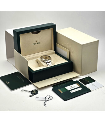 Rolex Daytona  40 NEW ROLEX SERVICE - 2016 B+P | steel - gold champagne diamond