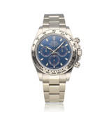 Rolex Daytona  40 chrono white gold blue 2020 box + papers