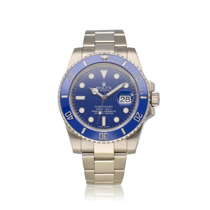 Submariner Date 40 2009 + box | Smurf blue white gold ceramic
