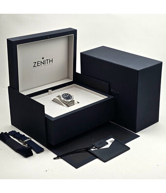 Zenith Defy Skyline 41 steel blue 2022 box + papers