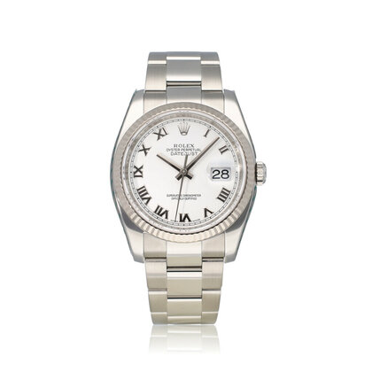 Datejust 36 steel - white gold Oyster 2010 box + papers