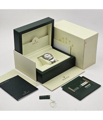 Rolex Datejust 36 steel - white gold Oyster 2010 box + papers