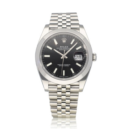 Datejust 41 - 2024 box + papers | steel black index domed Jubilee