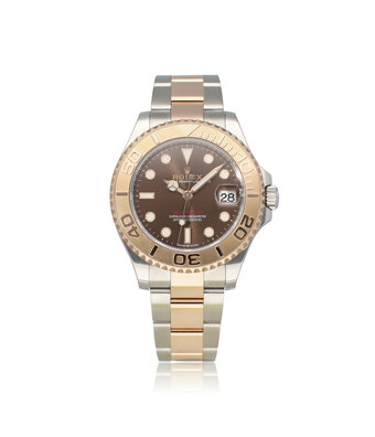 Rolex Yacht-master 37 - choco 2022 box + papers | steel - rose gold brown medium