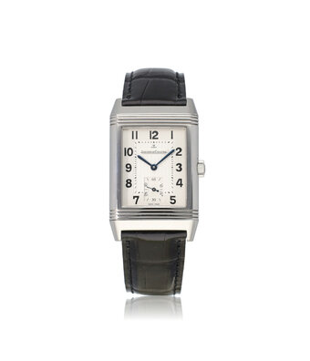 Jaeger-LeCoultre Reverso Grand taille 26 NEW JLC STRAP | steel silver alligator leather