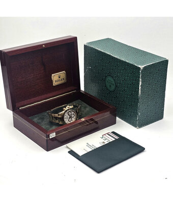 Rolex Daytona  40 1997 box + papers | S-serial Zenith yellow gold white Oyster