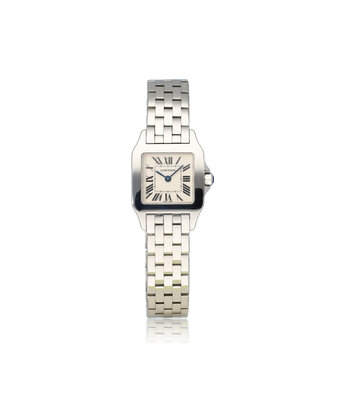 Cartier Santos de Cartier Demoiselle Small steel - silver roman dial | ref. 2698 | In very good co