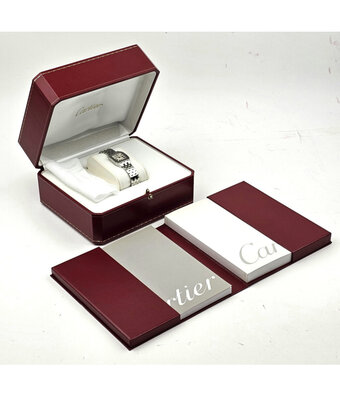 Cartier Santos de Cartier Demoiselle Small steel - silver roman dial | ref. 2698 | In very good co