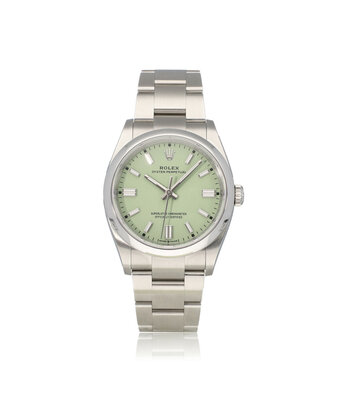 Rolex Oyster Perpetual 36 2025 box + papers | pistachio steel Oyster