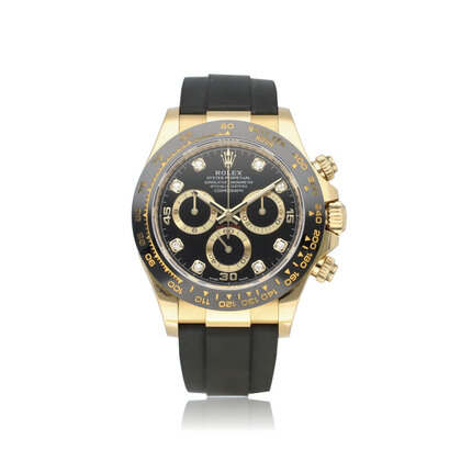 Daytona  40 2022 B+P | Oysterflex - rubber yellow gold black diamond