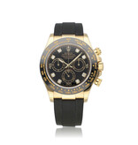 Rolex Daytona  40 NEW ROLEX SERVICE - 2020 B+P | Oysterflex yellow gold rubber black diamond