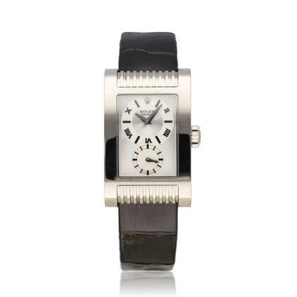 Cellini Prince  NEW ROLEX STRAP 2023 box + papers | white gold tapestry / concentric