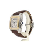 Cartier Santos de Cartier 100 Chronograph  XL steel - yellow gold - alligator strap - ref. 2740 |