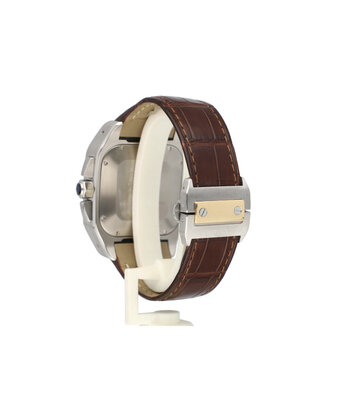 Cartier Santos de Cartier 100 Chronograph  XL steel - yellow gold - alligator strap - ref. 2740 |