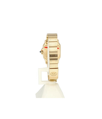 Cartier Santos de Cartier Galbée 34,8 NEW CARTIER SERVICE - 1990 B+P | yellow gold moonphase