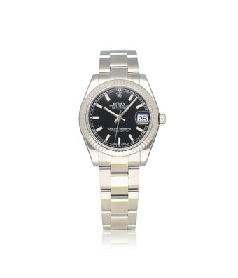 Rolex Datejust 31 NEW ROLEX SERVICE - 2019 B+P | steel black Jubilee