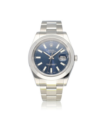 Rolex Datejust II 41 NEW ROLEX SERVICE - box + papers | steel blue Oyster