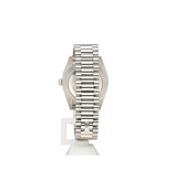 Rolex Day-Date 40 2017 box + papers | platinum ice blue diamond / baguette domed President