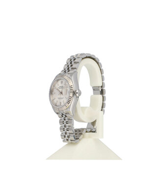 Rolex Lady-Datejust 28 2024 box + papers | steel - white gold silver index Jubilee