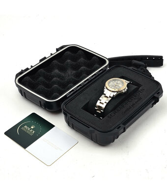 Rolex Yacht-master 29 NEW ROLEX SERVICE - U-serial 1997 steel yellow gold grey - slate