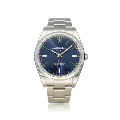 Oyster Perpetual 39 2019 box + papers | steel blue / green