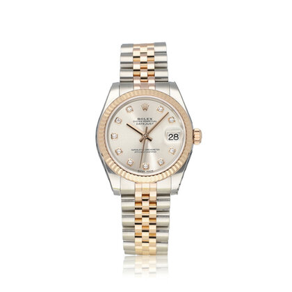 Datejust 31 2018 B+P | steel - rose gold silver factory diamond dial Jubilee