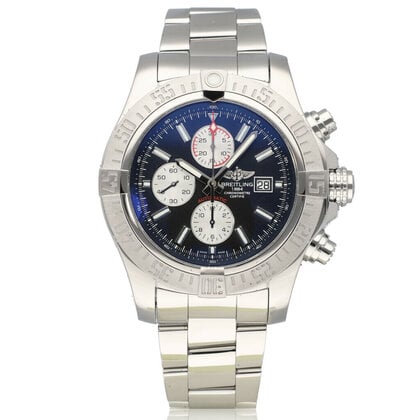 Avenger Super Avenger II 48 NEW BREITLING SERVICE 2017 B+P | steel black
