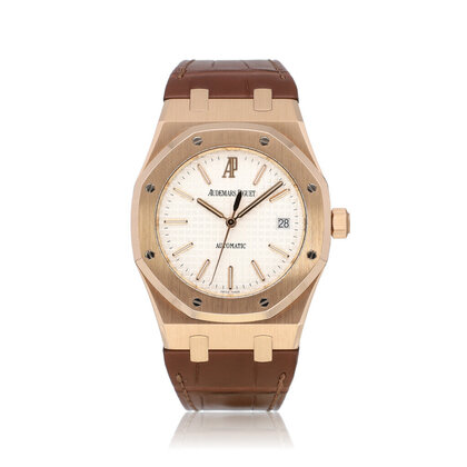 Royal Oak  39 NEW AP SERVICE + AP EXTRACT | rose gold white automatic