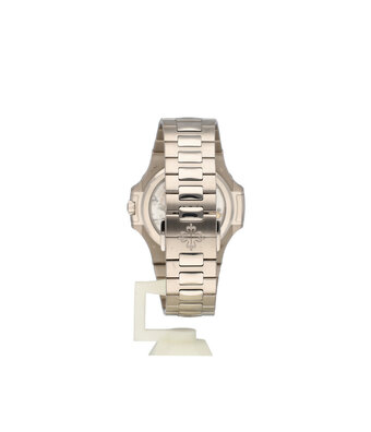 Patek Philippe Nautilus Perpetual Calendar 40 2019 winder + papers | white gold blue moonphase