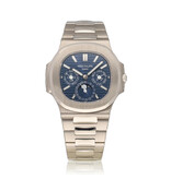 Patek Philippe Nautilus Perpetual Calendar 40 white gold blue moonphase 2024 box + papers