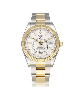 Rolex Sky-Dweller  42 2021 box + papers | steel / yellow gold white Oyster