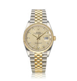 Rolex Datejust 36 2023 B+P | steel - gold champagne fluted - motif - blocks diamond Jubilee