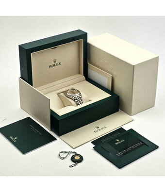 Rolex Datejust 36 2023 B+P | steel - gold champagne fluted - motif - blocks diamond Jubilee