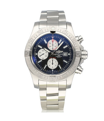 Breitling Avenger Super Avenger II 48 NEW BREITLING SERVICE 2017 B+P | steel black
