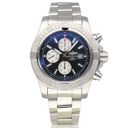 Avenger Super Avenger II 48 NEW BREITLING SERVICE 2017 B+P | steel black