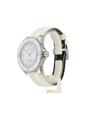 Blancpain Fifty Fathoms  42 OPEN DATE -  box + papers | steel white canvas