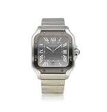 Cartier Santos de Cartier  Large 2021 box + papers | steel black / grey / slate