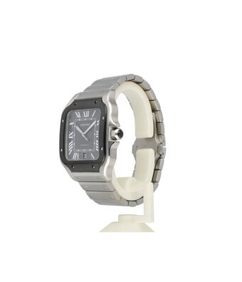 Cartier Santos de Cartier  Large 2021 box + papers | steel black / grey / slate